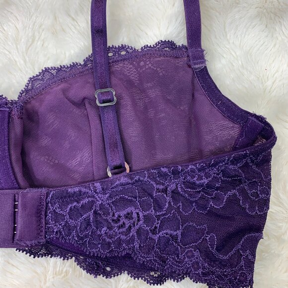 Montelle Elegant Purple Lace Bra size 32D - Picture 11 of 16